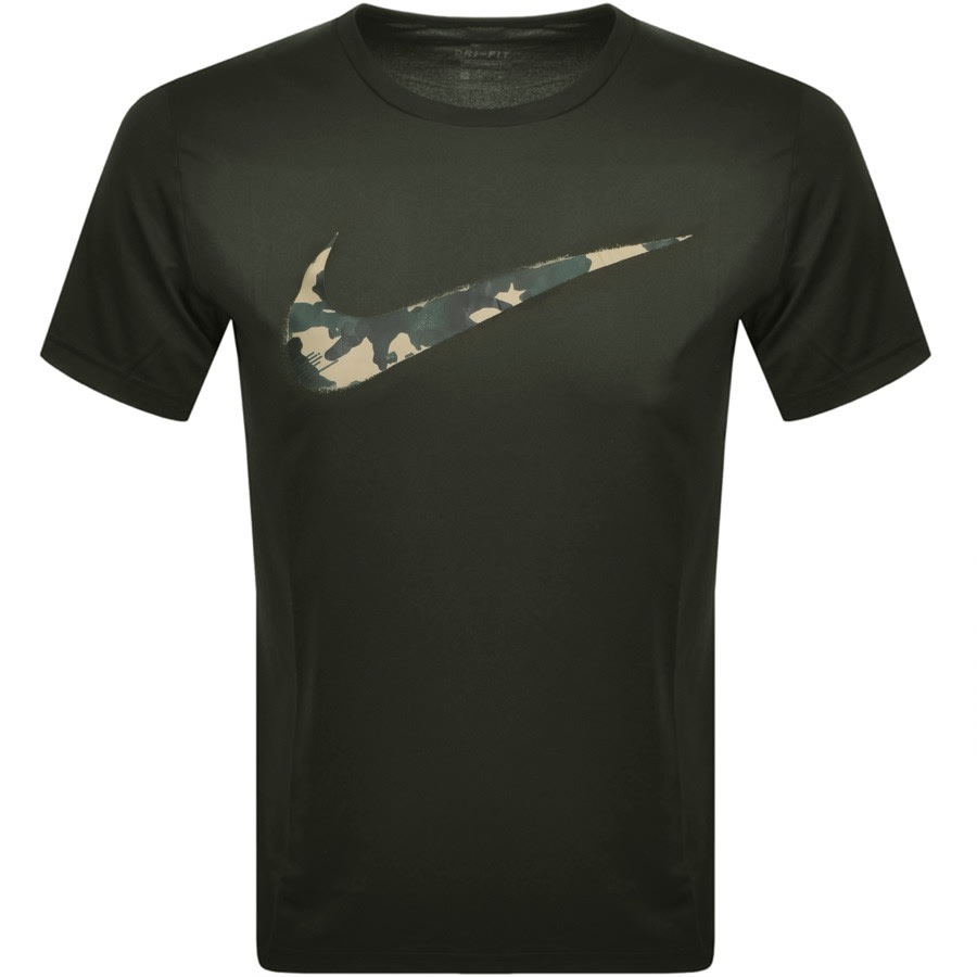 Alternative Image for ProductNike Training Camo Swoosh Logo T Shirt Khaki1